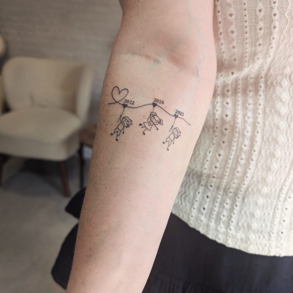 IMG_20250627_171919_267 Small minimalist quote arm tattoo by Leanne at Kimmer Ink Tattoo Studio in Eastleigh, Hampshire.