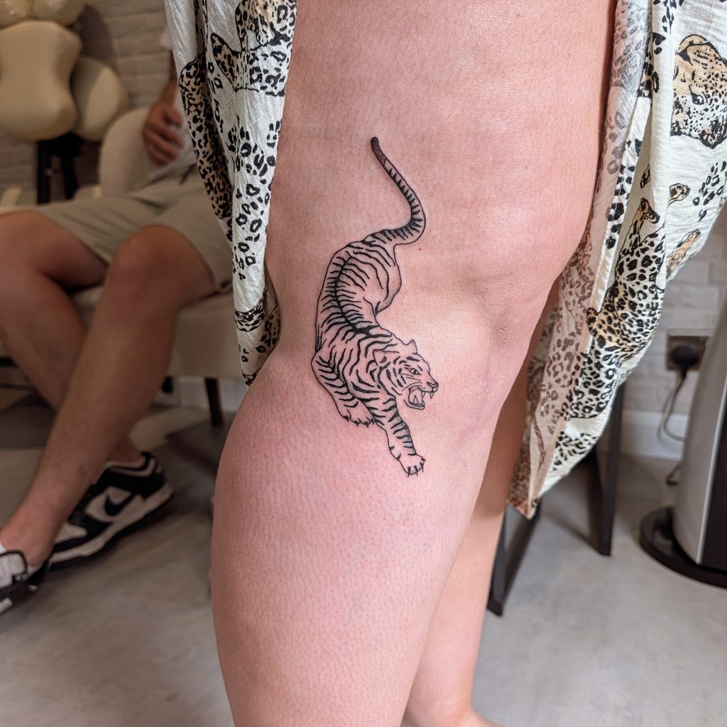 IMG_20250629_210007_846 Tiger arm tattoo by Leanne at Kimmer Ink Tattoo Studio in Eastleigh, Hampshire.
